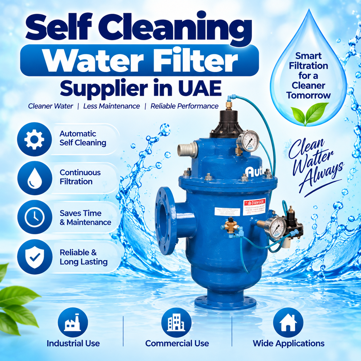 Self Cleaning Water Filter